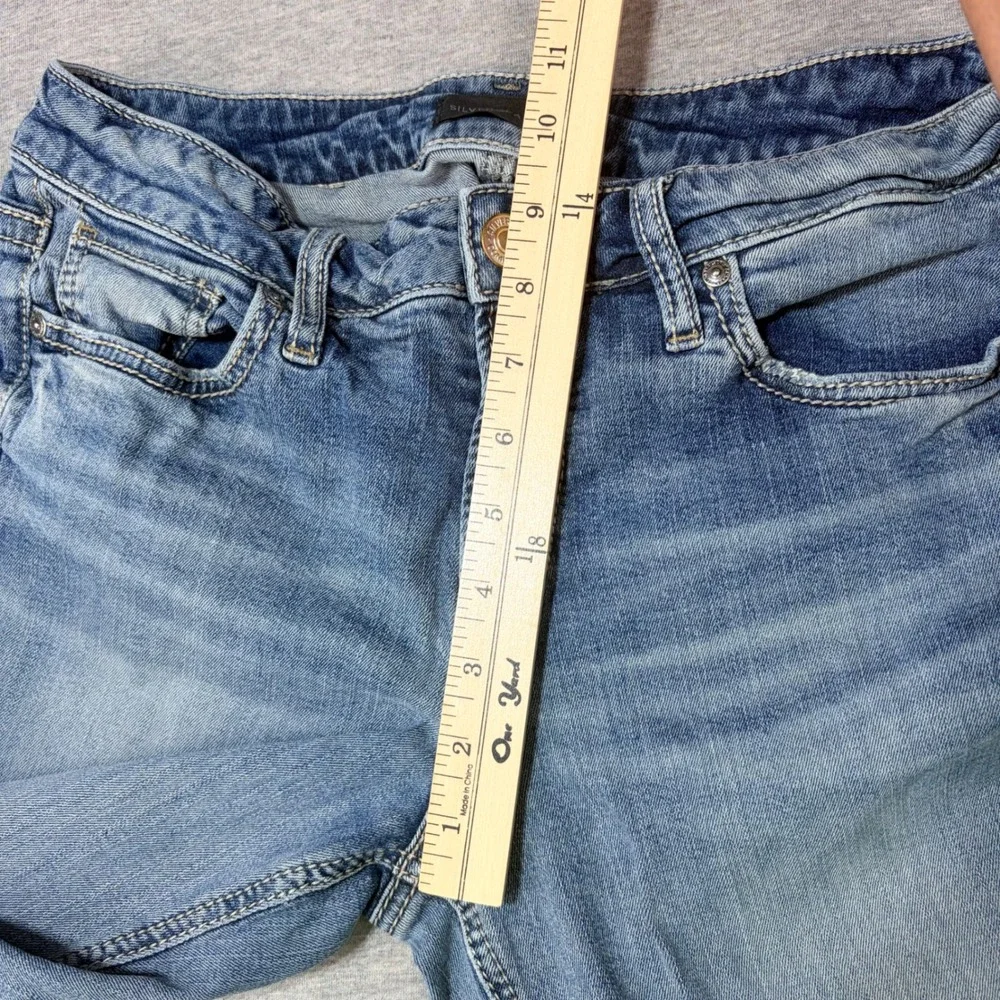 Women's Silver Jeans Co Suki Slim Bootcut W29 L33 Light Wash Denim